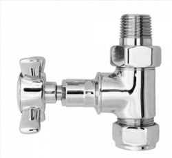 Bayswater Chrome Straight Victorian Crosshead Radiator Valve