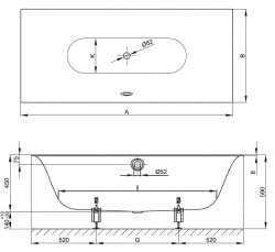 Bette Lux Rectangular Bath 180 x 80cm