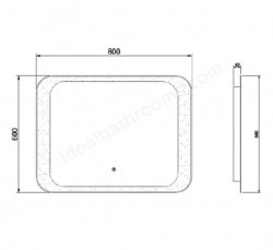 RAK Mirrors 600x800 Harmony LED Mirror