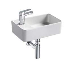 Ideal Standard Strada II 450mm Wall Hung Matt Anthracite Left Hand Guest Washbasin Unit