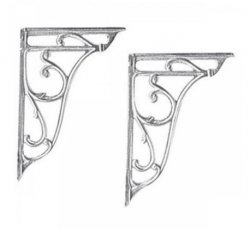 Bayswater Chrome Ornate Cistern Brackets