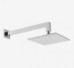 Vado Nebula 200mm Single Function Square Shower Head with Arm