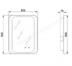 RAK Mirrors 600x800 Harmony LED Mirror