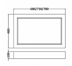 Bayswater Matt Black 750mm End Bath Panel