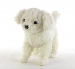 Soft Toy Bichon Freise Dog by Hansa (21cm.L) 7593