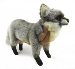 Soft Toy Grey Fox Standing by Hansa (36cm.L) 7864