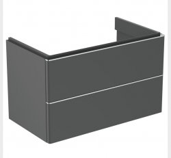 Ideal Standard Strada II 800mm 2 Drawer Wall Hung Matt Anthracite Vanity Unit