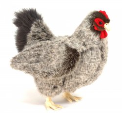 Soft Toy Bird, Grey Hen by Hansa (30cm) 5622