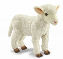 Soft Toy Lamb White Standing by Hansa (28cm) 6562