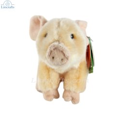 Soft Toy Pink Pig by Living Nature (15cm) AN335p