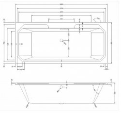 Bayswater White Bathurst 1800 x 800mm Double Ended Bath
