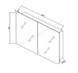 RAK Mirrors Duo Stainless Steel Double Cabinet