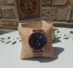 Brown Black Wooden Mens Watch - Botanica