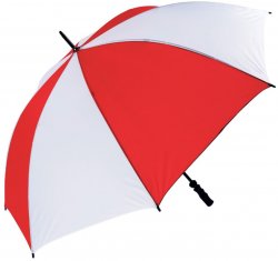 Golf Windproof Umbrella Large Sports Umbrella Red & White  Golfing Umbrella