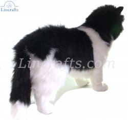 Soft Toy Black & White Cat by Hansa (46cm) 6485