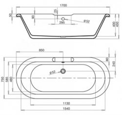April Skipton Double Ended Bath