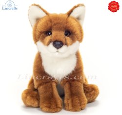 Plush Soft Toy Fox sitting by Teddy Hermann (20 cm) 90321