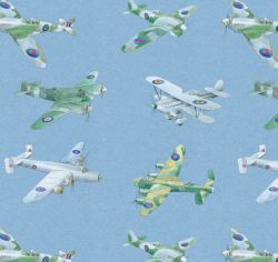 Vintage Planes Spitfire WW2 Wrapping Paper Sheets & Tags - Arty Penguin