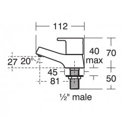Ideal Standard Calista Basin Pillar Taps