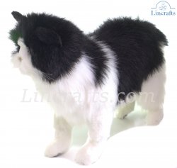 Soft Toy Black & White Cat by Hansa (46cm) 6485