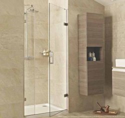 Roman Liberty 8mm Hinged Door with One In-Line Panel 760mm (Alcove Fitting)
