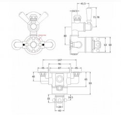 Bayswater Black & Chrome Twin Exposed Valve