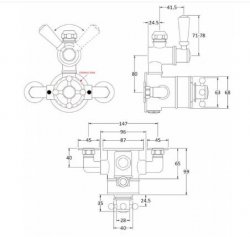Bayswater White & Chrome 1 Outlet Exposed Shower Valve