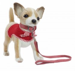 Soft Toy Chihuahua Dressed in Red by Hansa (27cm) 6383