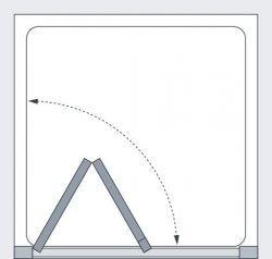 Lakes Semi-Framed 700mm Bi-Fold Shower Door