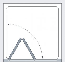 Lakes Semi-Framed Bi-Fold Shower Door