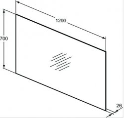 Ideal Standard 120cm Mirror With Ambient Light & Anti-Steam