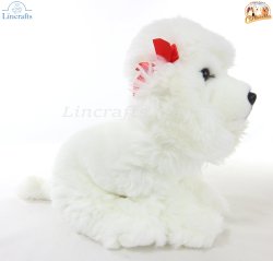 Soft Tot Dog, White Poodle by Faithful Friends (23cm)H FPW03