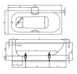 Bette Form 140 x 70cm Rectangular Bath