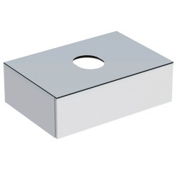 Geberit VariForm 750mm One Drawer White Vanity Unit for Lay-On Basin