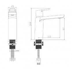 RAK Sport Mono Basin Mixer With Clicker Waste