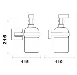 RAK Cubis Black Soap Dispenser