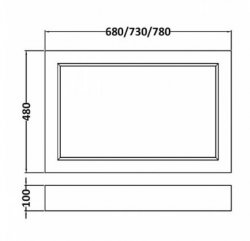 Bayswater Matt Black 800mm End Bath Panel