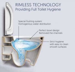 RAK Tonique Rimless Wall Hung Pan With Hidden Fixations