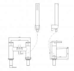 RAK Blade Bath Shower Mixer