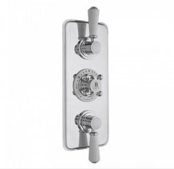 Bayswater White & Chrome Triple Concealed Valve