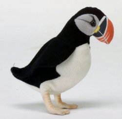 Soft Toy Water Bird, Puffin by Hansa (21cm) 3755