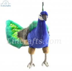 Soft Toy Bird, Peacock by Hansa (33cm) 5437