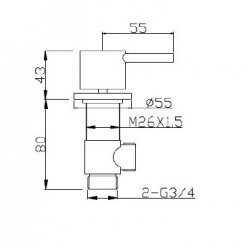 RAK Prima Tech Deck Mounted Valve (Pair)