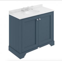 Bayswater Bathrooms Stiffkey Blue 1000mm 2-Door Basin Cabinet