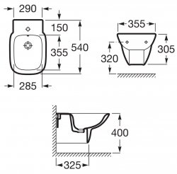 Roca Debba Wall Hung Bidet