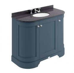 Bayswater Bathrooms Stiffkey Blue 1000mm 3-Door Curved Basin Cabinet