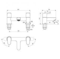 Ideal Standard Cerafine O Dual Control Chrome Bath Filler