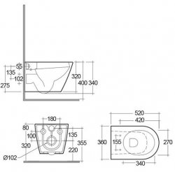 RAK Resort Wall Hung Pan
