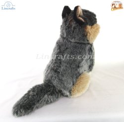 Soft Toy Grey Wolf by Faithful Friends (30cm)H F90655R
