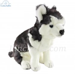 Soft Toy Dog, Husky Pup by Hansa (19cm.H) 6969